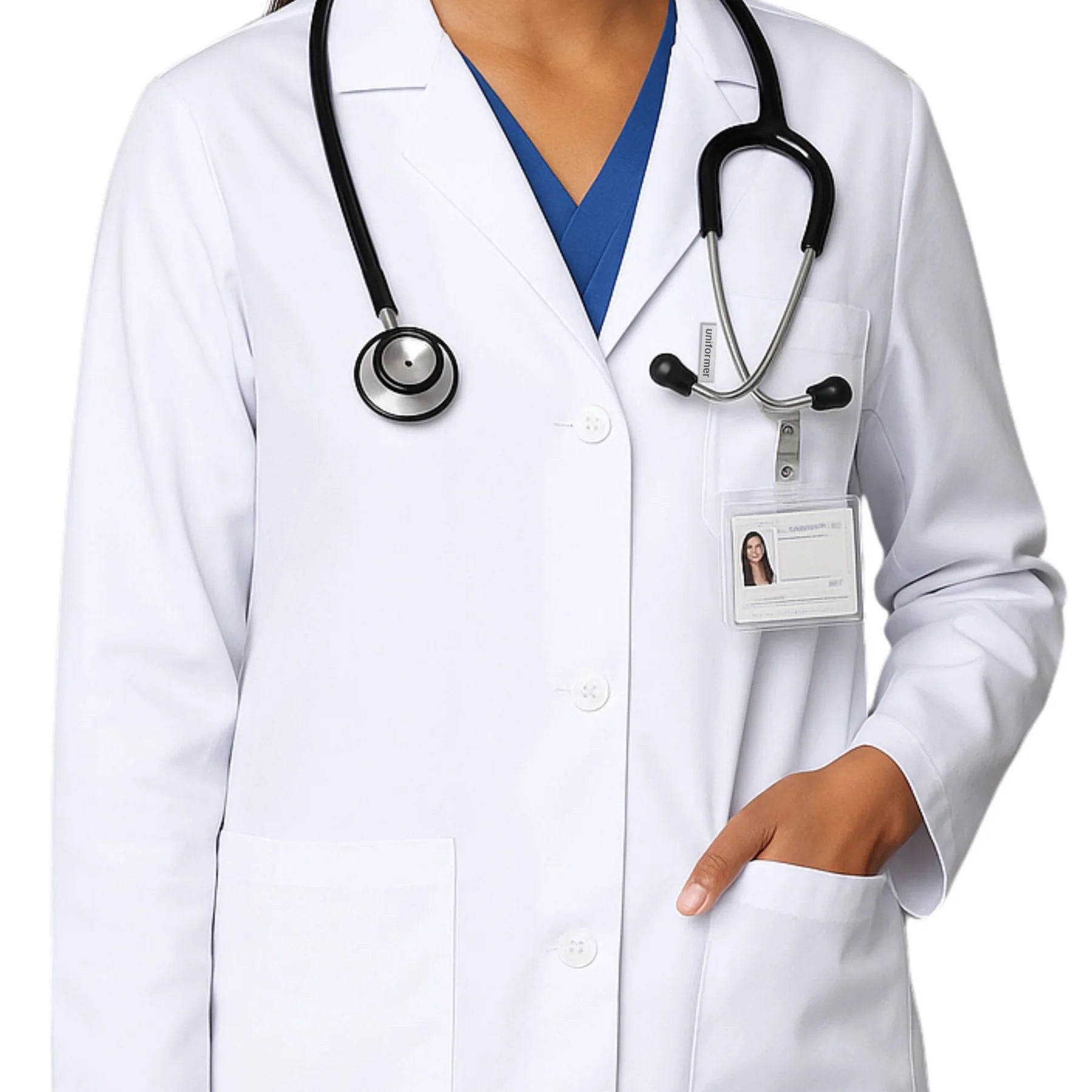 Premium Nurse Coat for Women | Professional White Hospital & Lab Coat